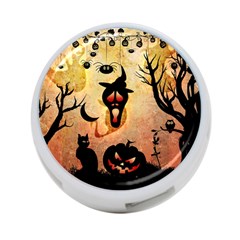 Funny Halloween Design, Pumpkin, Cat, Owl And Crow 4-port Usb Hub (one Side) by FantasyWorld7