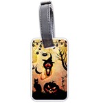 Funny Halloween Design, Pumpkin, Cat, Owl And Crow Luggage Tag (one side) Front