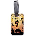 Funny Halloween Design, Pumpkin, Cat, Owl And Crow Luggage Tag (two sides) Front