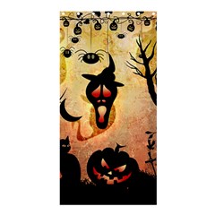 Funny Halloween Design, Pumpkin, Cat, Owl And Crow Shower Curtain 36  X 72  (stall) 