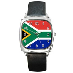 South Africa Flag Square Metal Watch by FlagGallery