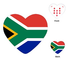 South Africa Flag Playing Cards Single Design (heart) by FlagGallery