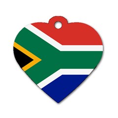 South Africa Flag Dog Tag Heart (one Side) by FlagGallery