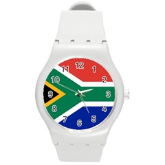 South Africa Flag Round Plastic Sport Watch (m) by FlagGallery