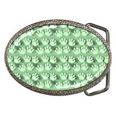 Pattern Texture Feet Dog Green Belt Buckles