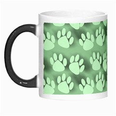 Pattern Texture Feet Dog Green Morph Mugs by HermanTelo