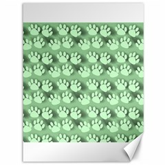 Pattern Texture Feet Dog Green Canvas 36  X 48 