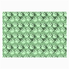 Pattern Texture Feet Dog Green Large Glasses Cloth