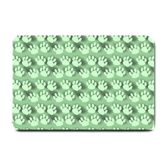 Pattern Texture Feet Dog Green Small Doormat 