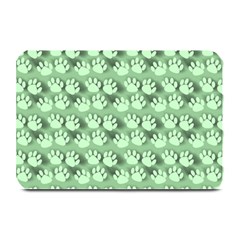 Pattern Texture Feet Dog Green Plate Mats by HermanTelo