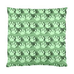 Pattern Texture Feet Dog Green Standard Cushion Case (two Sides)