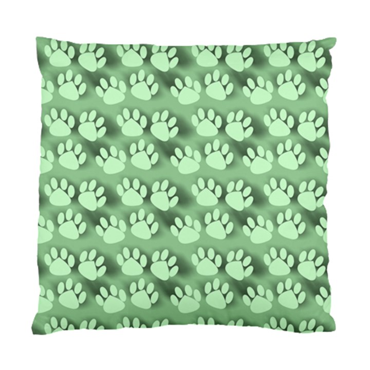 Pattern Texture Feet Dog Green Standard Cushion Case (Two Sides)