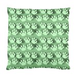 Pattern Texture Feet Dog Green Standard Cushion Case (Two Sides) Back