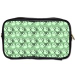 Pattern Texture Feet Dog Green Toiletries Bag (Two Sides) Front