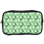 Pattern Texture Feet Dog Green Toiletries Bag (Two Sides) Back