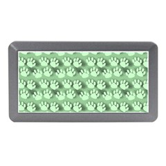 Pattern Texture Feet Dog Green Memory Card Reader (mini)