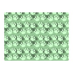 Pattern Texture Feet Dog Green Double Sided Flano Blanket (mini)  by HermanTelo