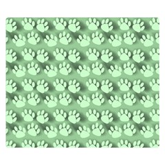 Pattern Texture Feet Dog Green Double Sided Flano Blanket (small)  by HermanTelo