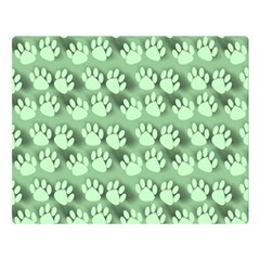 Pattern Texture Feet Dog Green Double Sided Flano Blanket (large) 