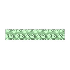 Pattern Texture Feet Dog Green Flano Scarf (mini)