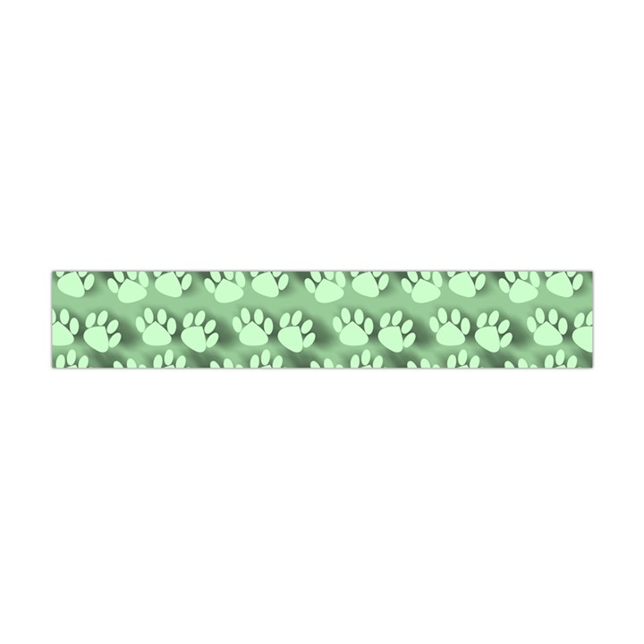 Pattern Texture Feet Dog Green Flano Scarf (Mini)