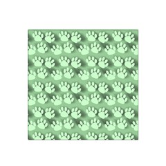 Pattern Texture Feet Dog Green Satin Bandana Scarf