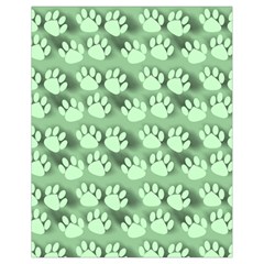 Pattern Texture Feet Dog Green Drawstring Bag (small)