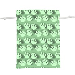 Pattern Texture Feet Dog Green  Lightweight Drawstring Pouch (xl) by HermanTelo