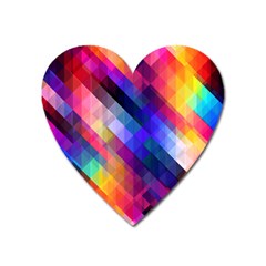 Abstract Background Colorful Pattern Heart Magnet by HermanTelo