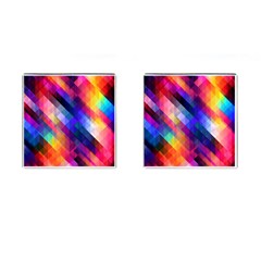 Abstract Background Colorful Pattern Cufflinks (square)