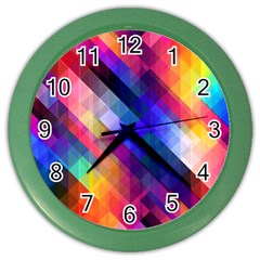 Abstract Background Colorful Pattern Color Wall Clock