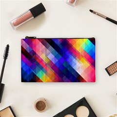 Abstract Background Colorful Pattern Cosmetic Bag (small)