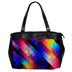 Abstract Background Colorful Pattern Oversize Office Handbag