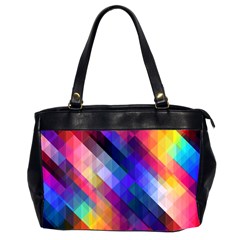 Abstract Background Colorful Pattern Oversize Office Handbag (2 Sides)