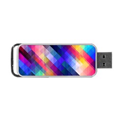 Abstract Background Colorful Pattern Portable Usb Flash (one Side) by HermanTelo