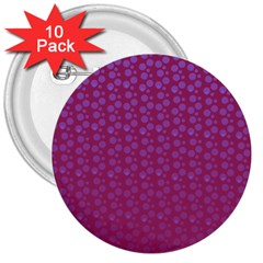 Background Polka Pattern Pink 3  Buttons (10 Pack)  by HermanTelo