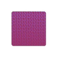 Background Polka Pattern Pink Square Magnet by HermanTelo