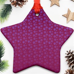 Background Polka Pattern Pink Star Ornament (two Sides) by HermanTelo