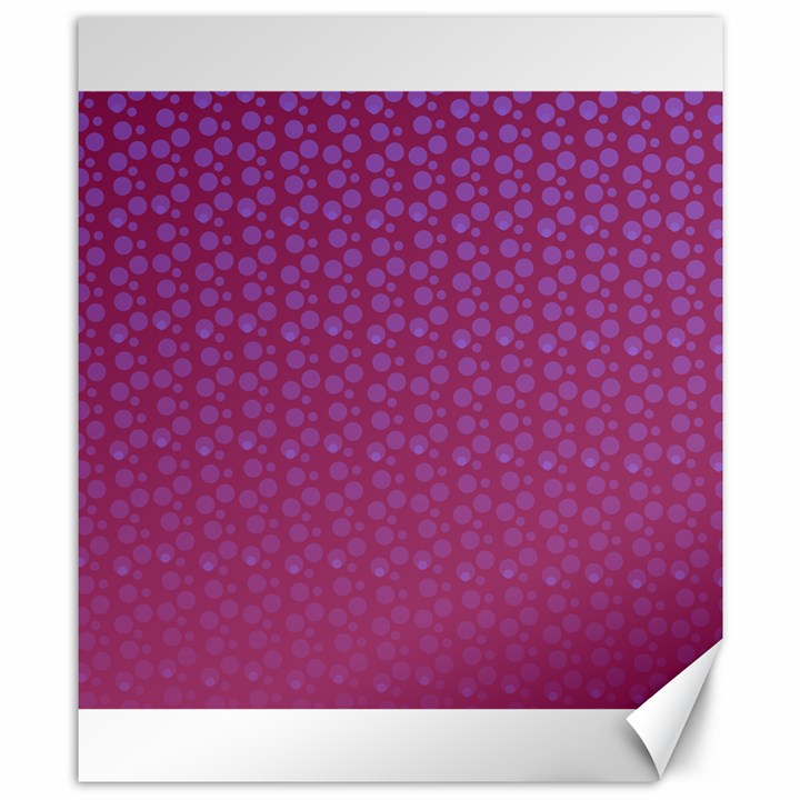 Background Polka Pattern Pink Canvas 8  x 10 