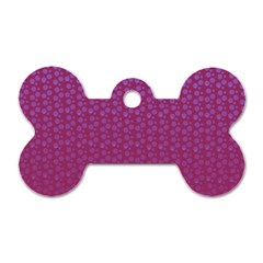 Background Polka Pattern Pink Dog Tag Bone (two Sides)