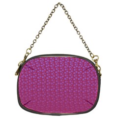 Background Polka Pattern Pink Chain Purse (two Sides)