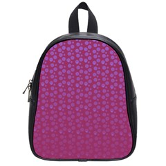 Background Polka Pattern Pink School Bag (small)