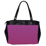 Background Polka Pattern Pink Oversize Office Handbag (2 Sides) Back