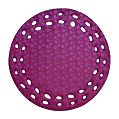 Background Polka Pattern Pink Ornament (round Filigree)