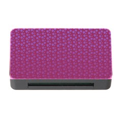 Background Polka Pattern Pink Memory Card Reader With Cf by HermanTelo