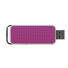 Background Polka Pattern Pink Portable Usb Flash (one Side) by HermanTelo