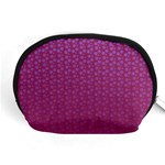 Background Polka Pattern Pink Accessory Pouch (Medium) Front