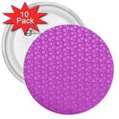 Background Polka Pink 3  Buttons (10 Pack)  by HermanTelo