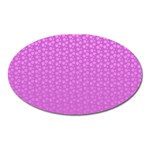 Background Polka Pink Oval Magnet Front