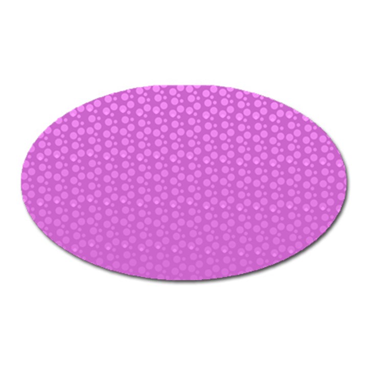 Background Polka Pink Oval Magnet